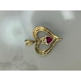 thumbnail image 4 of Diastar Jewels Women's Heart Cut Pink Cubic Zirconia 14K Yellow Gold Finish Pendant, 4 of 4