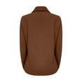 thumbnail image 7 of Clearance! Ogiraw Blazers For Women Business Casual Women's Lapel Button Knitted Patchwork Sleeve Casual Coat Cropped Double Breasted Suit Sweater For Women Women'S Blazers & Suit Jackets Brown, 7 of 7