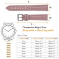 thumbnail image 2 of Uxcell Genuine Leather Watch Bands 18mm Flat Quick Replacement Leather Watch Strap Elegant Women Men Watch Straps Pink, 2 of 7