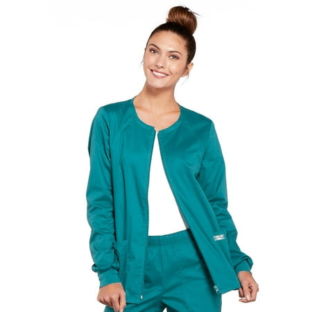 

Cherokee Workwear Core Stretch Women s Scrubs Jacket Zip Front 4315