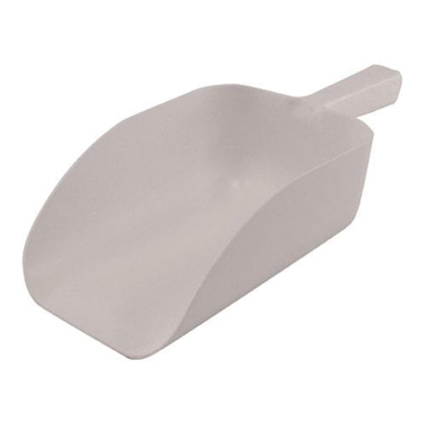 SpillStop Plastic Ice Scoop, 82 Oz, White