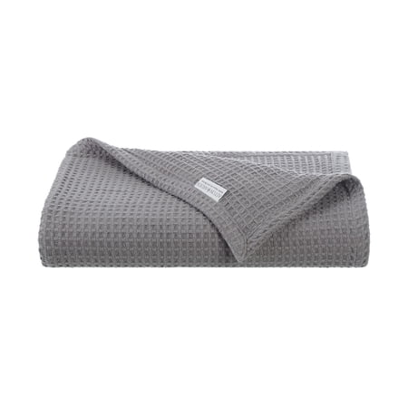 Arkwright Home LLC. Aston & Arden Waffle Weave Cotton Blanket Twin - Grey