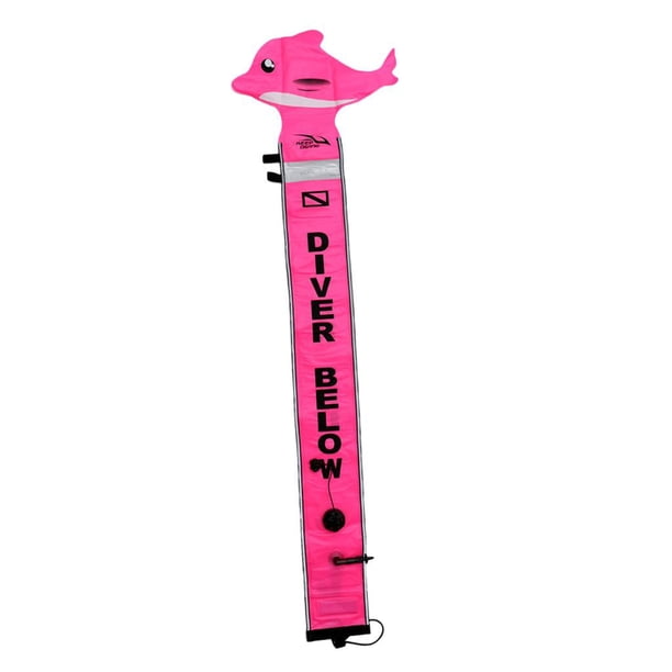 Boya De Señalización SMB Indicador Inflable Para Buceo, Pesca , Submarismo - 150cm Roseo Dolphin 5FT