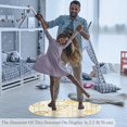 thumbnail image 3 of Large Round Floor Mat Round Rugs Shells and Stars Carpet Non-Slip Soft Yoga Kid's Play Pet Floor Mat for Bedroom Study Room Living Room Kitchen, 3.3-Feet, 3 of 7