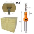 thumbnail image 1 of TopOne 8mm Shank Hss Woodworking Countersunk Router Drill Bit Fixing Screw Extractor For Wood Milling Cutter, 1 of 9