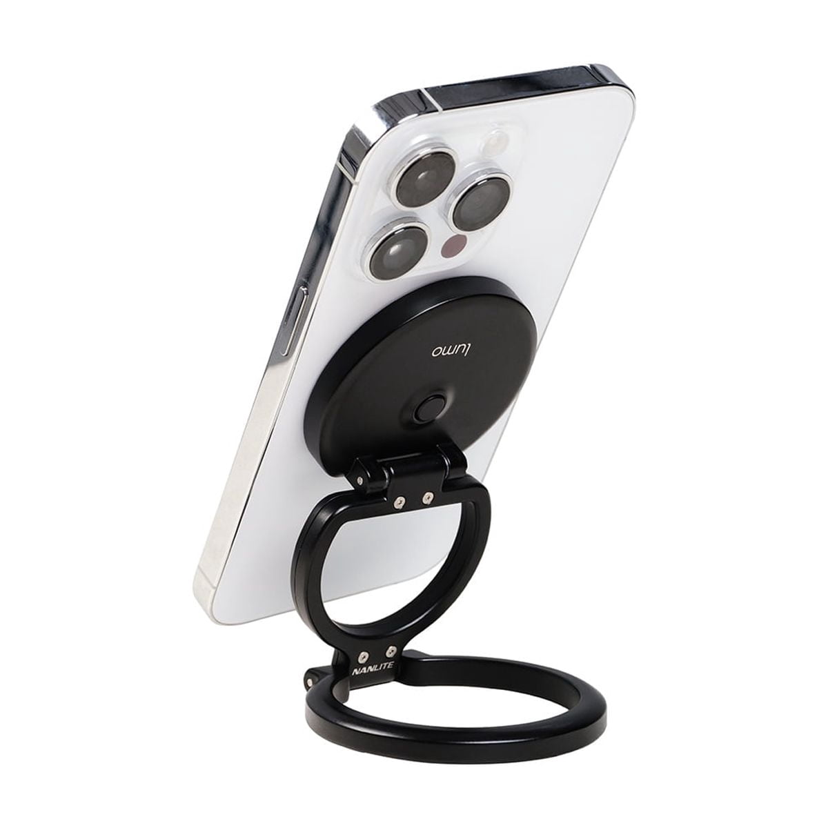 Nanlite Lumo Bi-Color LED Ring Light with Stand for Smartphone, Polar Black