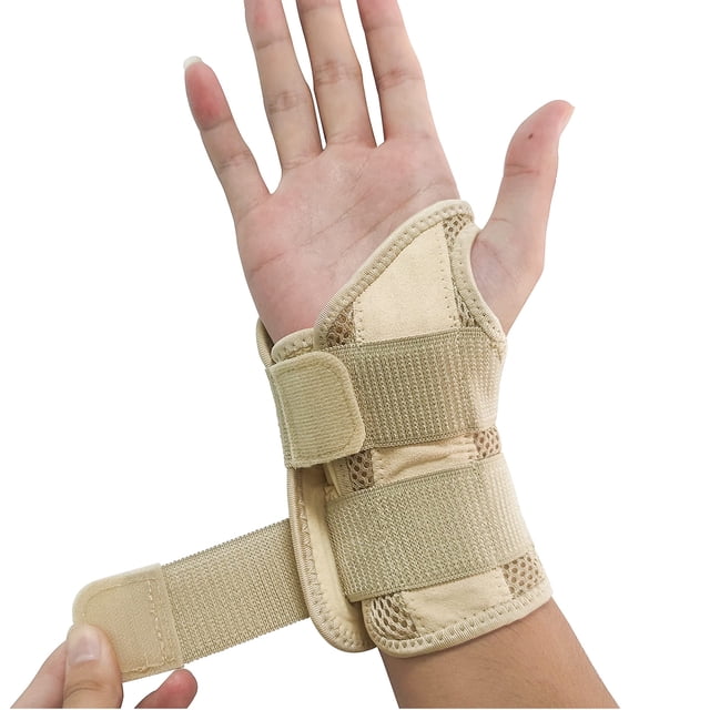 Carpal Tunnel Wrist Brace, Ambidextrous, Unisex, Nighttime Wrist Sleep Support Splint, Arm Stabilizer with Compression Sleeves and Adjustable Straps for Tendonitis and Arthritis Pain Relief