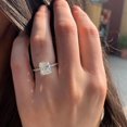 thumbnail image 2 of Solitaire Brilliance 1.85CT Radiant Cut Hidden Halo Moissanite Solitaire Engagement Ring, DE-VVS Clarity, 18kWhite Gold, Ring Size 10.5, 2 of 9