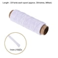thumbnail image 2 of Uxcell 2pcs Leather Sewing Thread 33 Yards 150D/1mm Waxed Flat Thread Pure White, 2 of 6