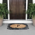 thumbnail image 5 of A1 Home Collections Floral Black, Beige, Multi-color Rubber and Coir Doormat for Outdoor Entrance Non Slip Backing Front Door Mat, 23" x 38", 5 of 7