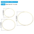 thumbnail image 2 of Unique Bargains Dream Catcher Rings Set, 2 Set 3 Sizes Metal Macrame Wreath Floral Round Hoop, Gold, 2 of 6