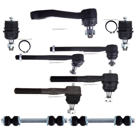 ECCPP 9pcs Inner Outer Tie Rod End Sway Bar Link Lower Ball Joint Pitman Arm fit for Ford Expedition For F-150 For F-150 Heritage For F-250 For Lincoln Blackwood Navigator