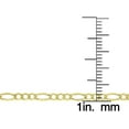 thumbnail image 3 of 14K Yellow Gold 2.5mm Hollow Figaro Chain, FREE Microfiber Cloth, Link Mens Womens Necklace, Giorgio Bergamo, 3 of 6