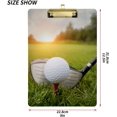 thumbnail image 3 of FMSHPON Golf Club Ball Clipboard Hardboard Wood Nursing Clip Board and Pull for Standard A4 Letter 13x9 inches, 3 of 8
