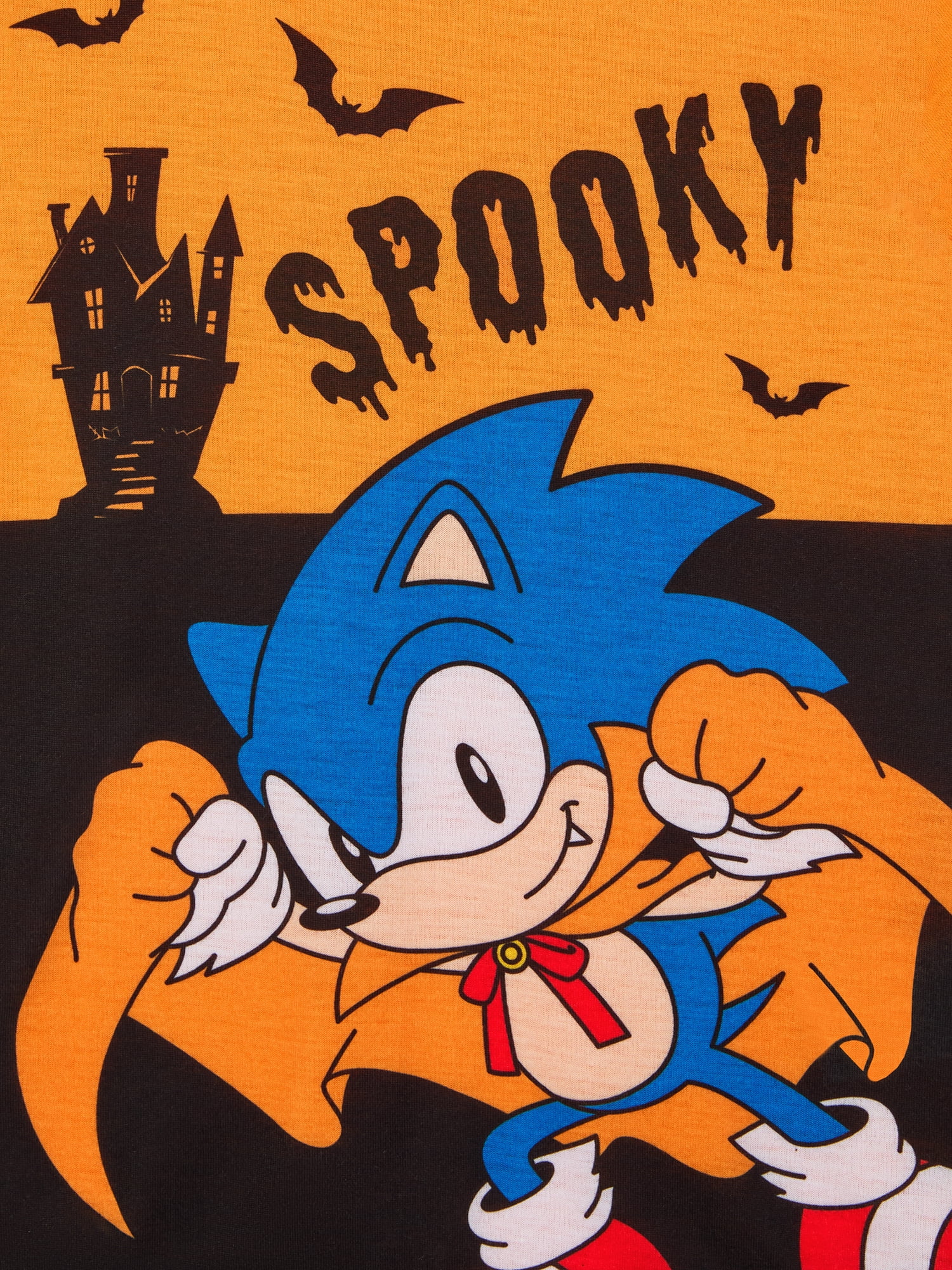 Sonic Boys Halloween Short Sleeve Sleep Top and Pants Pajama Set, 2-Piece, Sizes 4-12