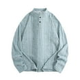 thumbnail image 1 of cfhntfmh Mens Knit Henley Tops Long Sleeve Button up Sweater Lightweight Slim Fit Ribbed Pullover Fall Fashion Clothes, 1 of 6