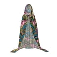 thumbnail image 7 of Honeii Snake And Flower Print Poncho Cape, Cloak Coat, Snuggly Hooded Wearable Blanket, Hooded Cape For Teenagers,Halloween Costumes-Small, 7 of 7