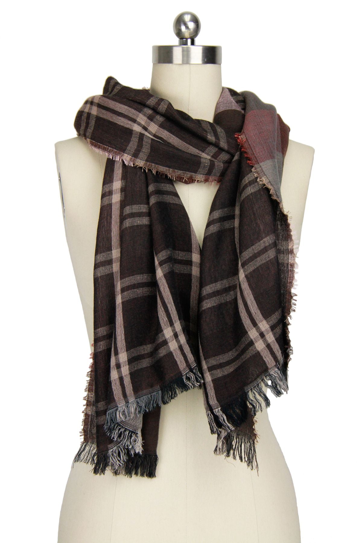 Reversible Plaid Scarf