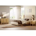 thumbnail image 2 of WAMPAT 6 Drawer Dresser and Nightstand Sets for Bedroom, 3 Pcs Bedroom Set，Night Stand Set of 2, Double Dresser with Curved Profile Design, Wood Chest of Drawers Mid Century Storage Cabinet Set, 2 of 10