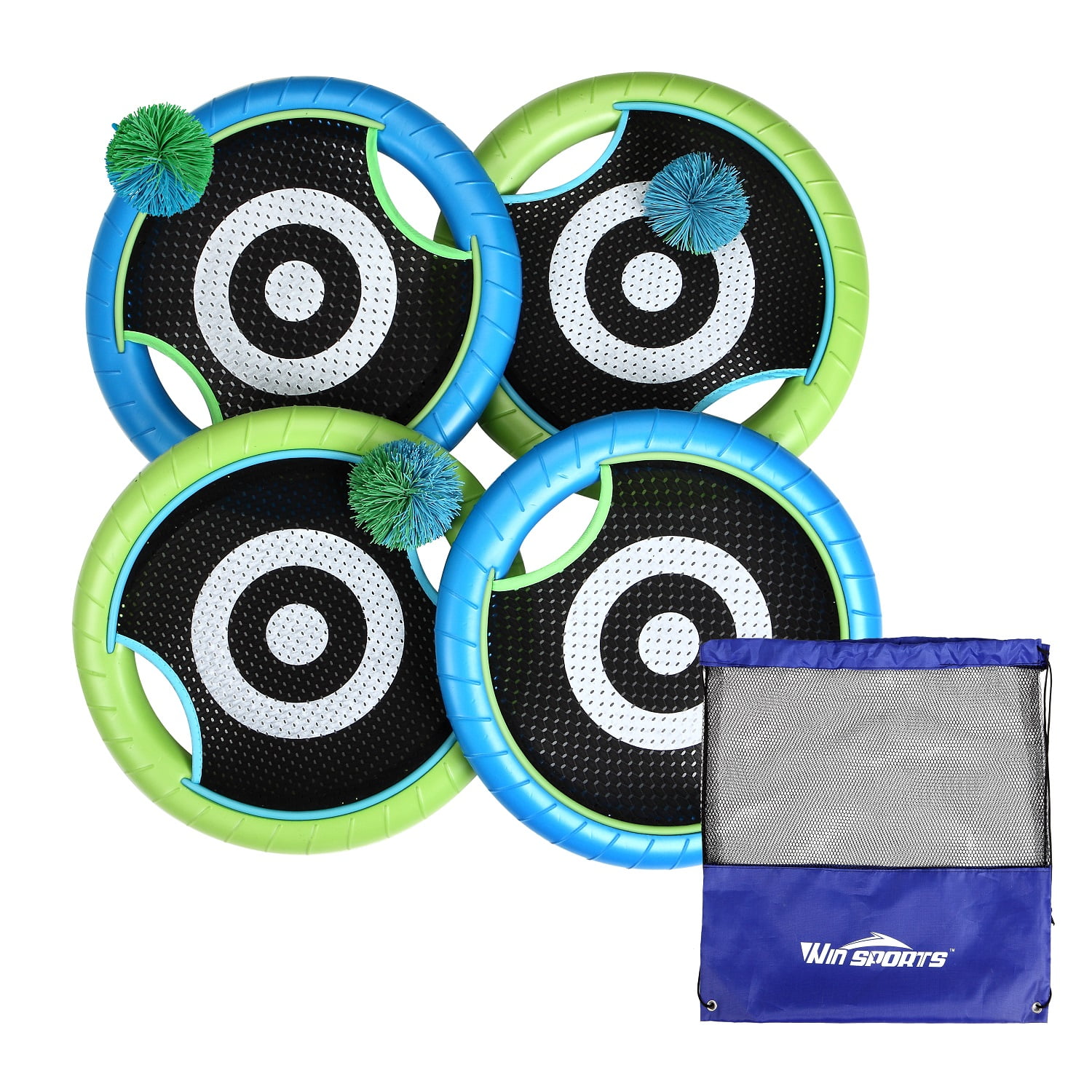 Aljoin Trampoline Paddles for 4 Players,Bouncy Disc Paddle Ball Game