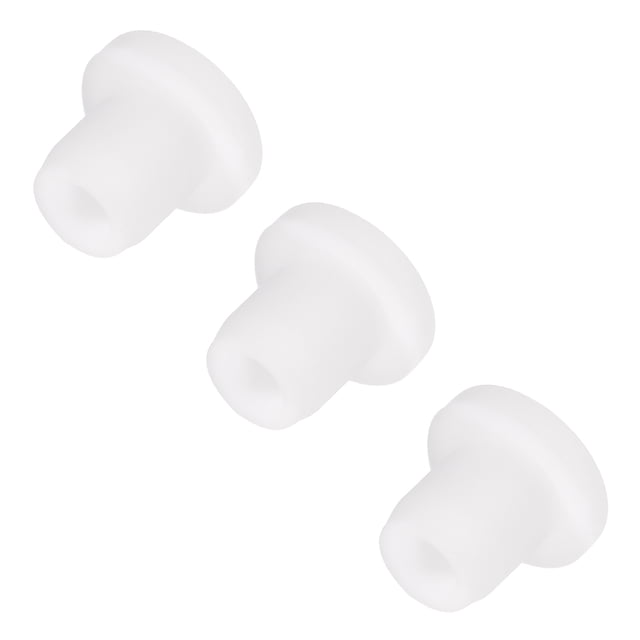 Uxcell 3 Pcs Bouchons en Silicone en Forme de T 7.3mm 5/16 Pouces Dia Joint de Bouchon Rond Blanc