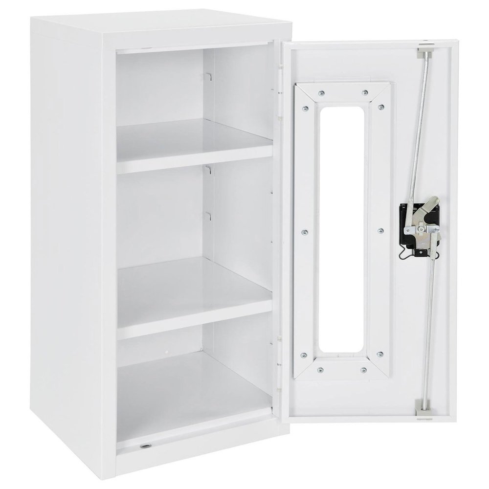 Assembled Clear View Wall Storage 133/4x123/4x30, Off White