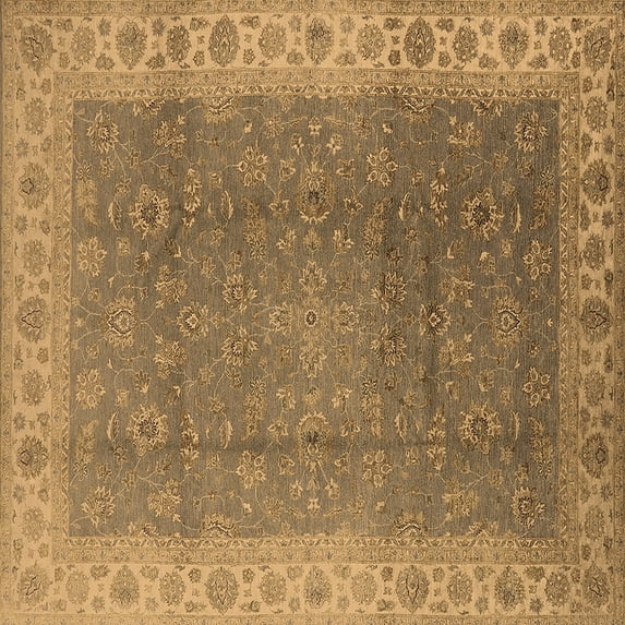 Ahgly Company Indoor Square Oriental Brown Traditional Area Rugs, 3' Square