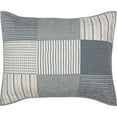 thumbnail image 5 of VHC Brands Sawyer Mill Patchwork Chambray Cotton Farmhouse Standard Bedding Accessory, Sham 21x27, Blue Denim, 5 of 6