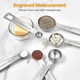 thumbnail image 4 of 18/8 Stainless Steel Measuring Spoons Set of 9, (1/16 TSP, 1/8 TSP, 1/4 TSP, 1/3 TSP, 1/2 TSP, 3/4 TSP, 1 TSP, 1/2 tbsp & 1 tbsp) for Dry and Liquid I, 4 of 5