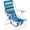 Blue&yellow, variant on WoofPaw Folding Beach Chair Adjustable Headrest w/4 Flexible Tilt Angle, Cup Holder Portable High Strength Cleanable Fabric, for Sand Camping Lawn Concert Travel Festival 1 pcs Blue&yellow