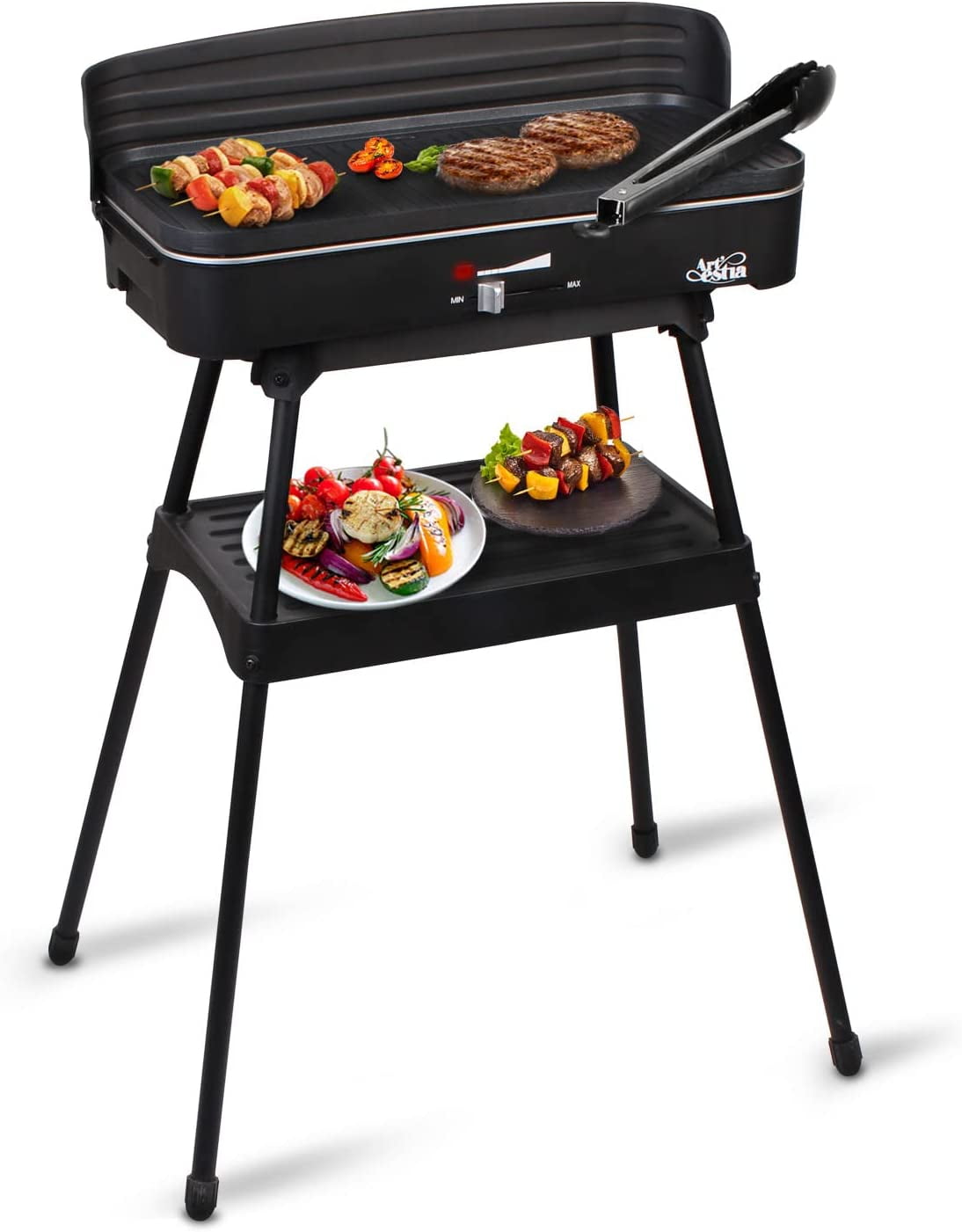 preambule Condenseren resterend Electric Grill Indoor Outdoor Smokeless 2 IN 1 BBQ Grills Temperature  Control Portable Removable 1500W Stand Grill for Cooking, BBQ Party, Easy  to Clean, Black - Walmart.com