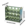 thumbnail image 2 of Egg Holder for Refrigerator Egg Storage Contner Food Grade Plastic Egg Tray Refrigerator Organizer Kitchen Storage Box Double Layer Holds 20 Eggs Stackable Fridge Organizer Green, 2 of 5