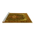 thumbnail image 2 of Ahgly Company Machine Washable Indoor Square Medallion Yellow Traditional Area Rugs, 8' Square, 2 of 4