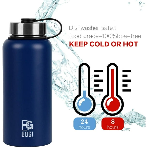 BOGI Insulated Water Bottle 32 oz, Double Wall Vacuum Stainless