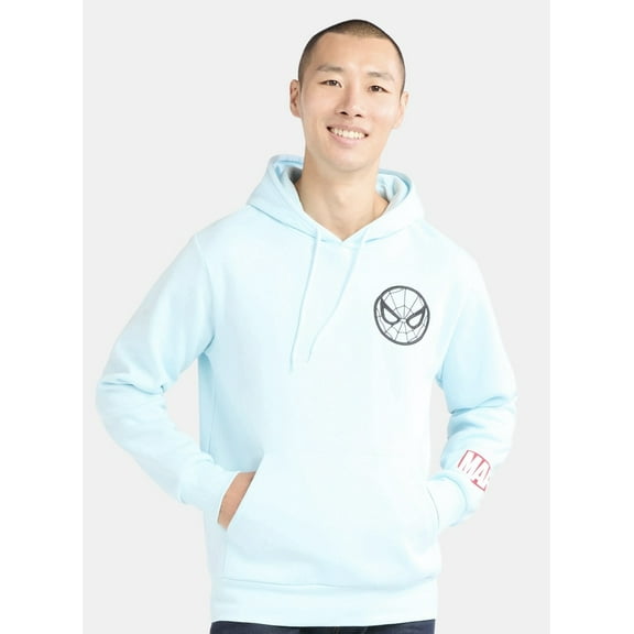 Marvel Spider-Man Men's Graphic Print Hoodie with Long Sleeves, Sizes S-2XL