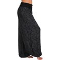 thumbnail image 2 of Pantalones de harén de pierna ancha para mujer Aladdin Boho Hippy Pantalones de yoga sueltos Tallas grandes-Negro-2XL Computadora Computadora Computadora portátil, 2 of 4