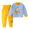thumbnail image 2 of Cethrio Boys Thermal Underwear, Warm 2 Piece Long Sleeve Tops and Bottoms for Kids Gray Size 2-3 T, 2 of 6