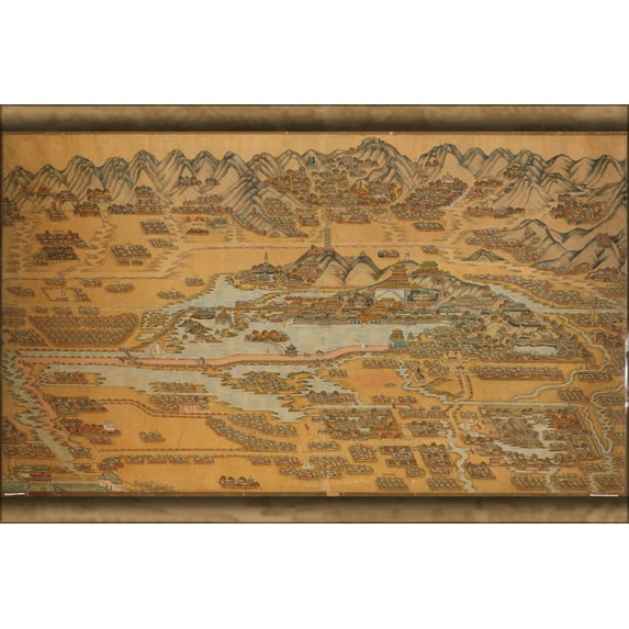 24"x36" Gallery Poster, map of Beijing China 1890
