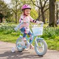 thumbnail image 2 of Gymax 12 Inch Girls Bike Kids Bicycle w/ Removable Basket Streamers Hand Brake, 2 of 10