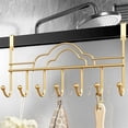 thumbnail image 4 of Over The Door Hanger Gold, Door Hanger Hook, Door Coat Hanger Organizer, Over Door Towel Rack for Bathroom, Back Door Hooks for Hanging Clothes Bags,1 Pack, 4 of 6