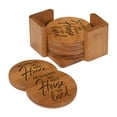 thumbnail image 1 of Modern Inspirational 6pc Bamboo Coaster Set 4.5x4.5 And So Together, 1 of 34
