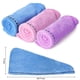 thumbnail image 4 of Paquete de 3 toallas de microfibra para el cabello para mujeres, 11 pulgadas * 26 pulgadas, turbante para el cabello de secado rápido, toallas suaves antiencrespamiento para secar el cabello, 4 of 5