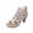 Gold, variant on Xfvqtps Womens Rhinestone Sandals Ankle Strap Zipper Back Heels Cutout Peep Toe Block Heel Evening Dressy Party Wedding Prom Shoes