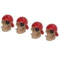 thumbnail image 1 of unids/set tapa de válvula de neumático forma de calavera con anillo de goma para coches bicicletas SUV camiones motocicletas rojo, 1 of 5