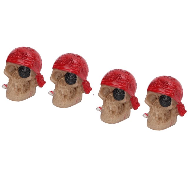 unids/set tapa de válvula de neumático forma de calavera con anillo de goma para coches bicicletas SUV camiones motocicletas rojo