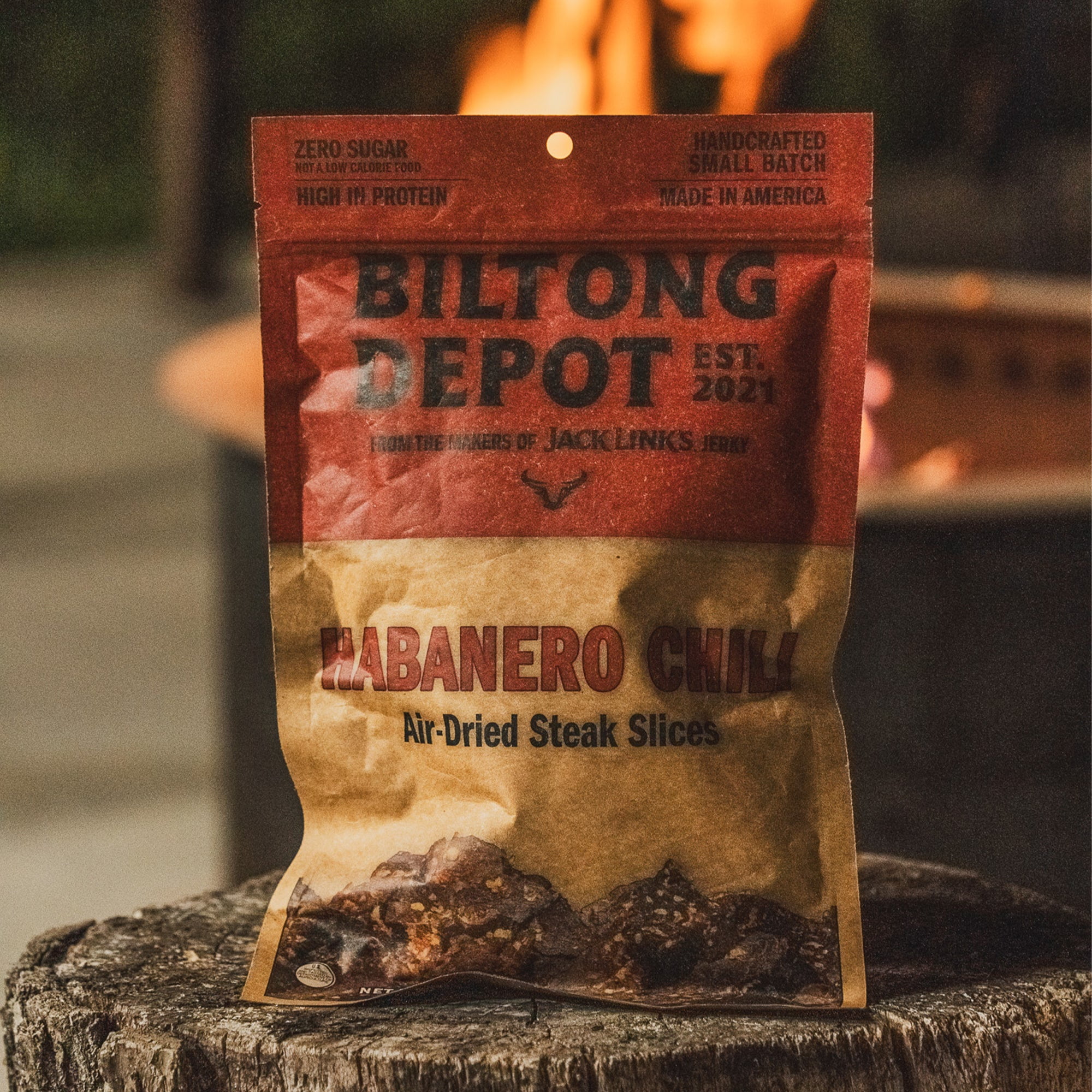 Biltong Depot Habanero Chili Biltong (8oz): High Protein Snack, No Sugar, Spicy Natural Dried Beef Jerky