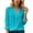 Blue, variant on Womens Long Sleeve Button Down Shirt Blouse Casual Winter Solid Color Cardigan Top For Daily Wear Knitted Maternity Sweater, Size S