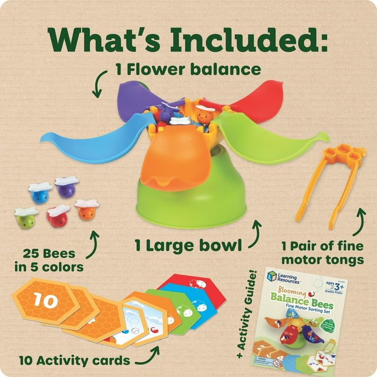 Learning Resources Blooming Balance Bees Fine Motor Sorting Set