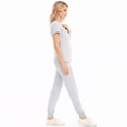 thumbnail image 6 of Xfvqtps Scrub Set for Women Solid Color V-Neck Stretch Scrub Top Elastic Waist Jogger Scrub Pants with Pocket Short Sleeve Working Nursing Uniforms Set White, 6 of 10