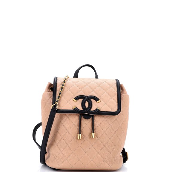 Pre-Owned Filigree Backpack Quilted Caviar Small By Rebag